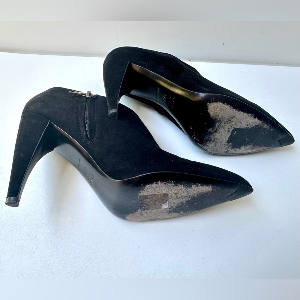 Prada Suede Ankle Boots, black, size 37.5, US 7.5 - Picture 8 of 11